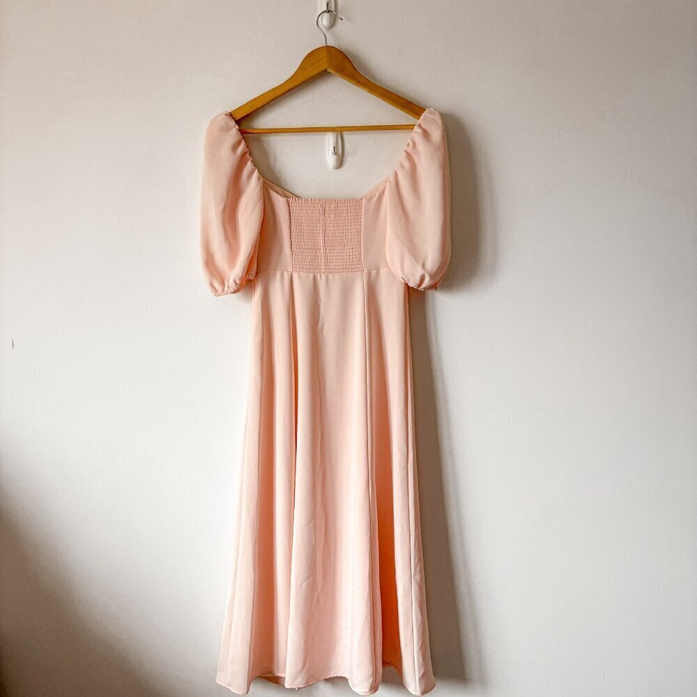 Aritzia Wilfred Novella Midi Dress Soft Pink Blush Size 0 - Picture 10 of 12